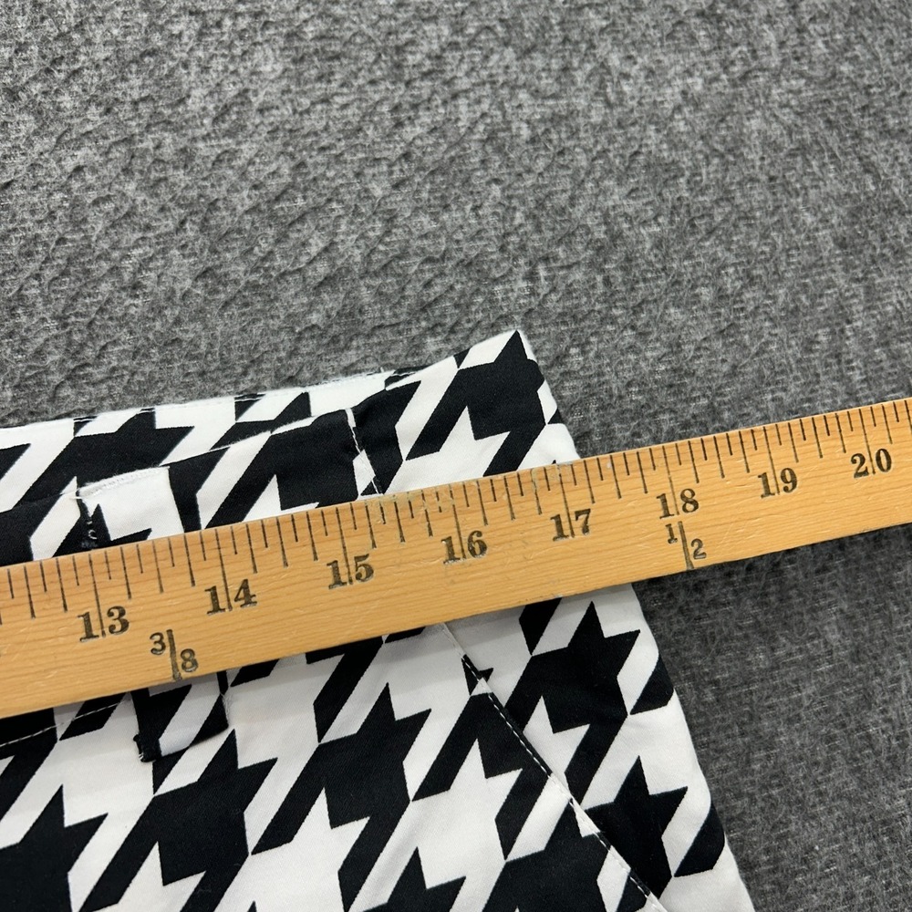 Loudmouth Shorts Womens 6 Bermuda Houndstooth Golf Wild Athleisure Black White - Picture 6 of 8